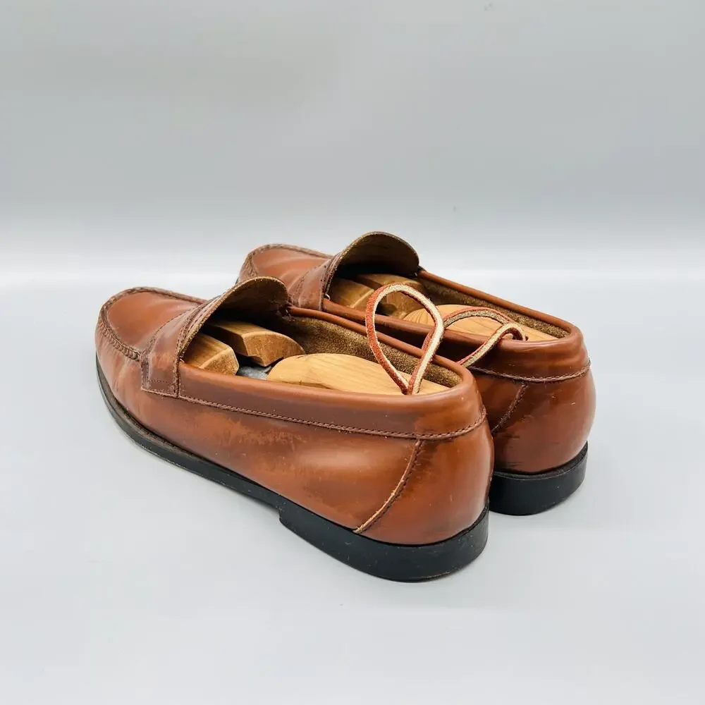 GH Bass & Co Shoes Men 8.5 Brown Leather Weejuns Penny Loafers Casual Comfort